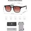 image:imageSOJOS Retro Vintage Square Polarized Sunglasses for Women Men UV Protection Lens TR90 Frame Sunglasses SJ2112BlackDark Brown Grading