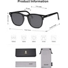 image:imageSOJOS Retro Vintage Square Polarized Sunglasses for Women Men UV Protection Lens TR90 Frame Sunglasses SJ2112BlackGrey