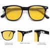 image:imageSOJOS Retro Vintage Square Polarized Sunglasses for Women Men UV Protection Lens TR90 Frame Sunglasses SJ2112BlackNight Vision