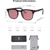 image:imageSOJOS Retro Vintage Square Polarized Sunglasses for Women Men UV Protection Lens TR90 Frame Sunglasses SJ2112BlackRed