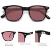 image:imageSOJOS Retro Vintage Square Polarized Sunglasses for Women Men UV Protection Lens TR90 Frame Sunglasses SJ2112BlackRed