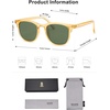 image:imageSOJOS Retro Vintage Square Polarized Sunglasses for Women Men UV Protection Lens TR90 Frame Sunglasses SJ2112Crystal YellowDark Green