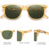 image:imageSOJOS Retro Vintage Square Polarized Sunglasses for Women Men UV Protection Lens TR90 Frame Sunglasses SJ2112Crystal YellowDark Green