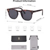 image:imageSOJOS Retro Vintage Square Polarized Sunglasses for Women Men UV Protection Lens TR90 Frame Sunglasses SJ2112Dark TortoiseGrey