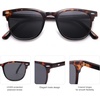 image:imageSOJOS Retro Vintage Square Polarized Sunglasses for Women Men UV Protection Lens TR90 Frame Sunglasses SJ2112Dark TortoiseGrey