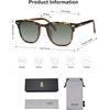 image:imageSOJOS Retro Vintage Square Polarized Sunglasses for Women Men UV Protection Lens TR90 Frame Sunglasses SJ2112Green TortoiseGreen Grading