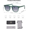 image:imageSOJOS Retro Vintage Square Polarized Sunglasses for Women Men UV Protection Lens TR90 Frame Sunglasses SJ2112GreenGrey Grading