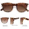 image:imageSOJOS Retro Vintage Square Polarized Sunglasses for Women Men UV Protection Lens TR90 Frame Sunglasses SJ2112LeopardBrown Grading
