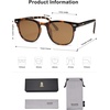 image:imageSOJOS Retro Vintage Square Polarized Sunglasses for Women Men UV Protection Lens TR90 Frame Sunglasses SJ2112TortoiseBrown