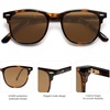 image:imageSOJOS Retro Vintage Square Polarized Sunglasses for Women Men UV Protection Lens TR90 Frame Sunglasses SJ2112TortoiseBrown