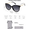image:imageSOJOS Round Polarized Sunglasses for Women Men Oversized Trendy UV Protection ShadesBlackGrey