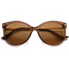 image:imageSOJOS Round Polarized Sunglasses for Women Men Oversized Trendy UV Protection ShadesBrown