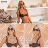 image:imageSOJOS Round Polarized Sunglasses for Women Men Oversized Trendy UV Protection ShadesBrown