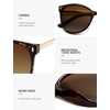 image:imageSOJOS Round Polarized Sunglasses for Women Men Oversized Trendy UV Protection ShadesBrownBrown