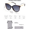 image:imageSOJOS Round Polarized Sunglasses for Women Men Oversized Trendy UV Protection ShadesBrownGrey