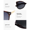 image:imageSOJOS Round Polarized Sunglasses for Women Men Oversized Trendy UV Protection ShadesBrownGrey