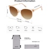 image:imageSOJOS Round Polarized Sunglasses for Women Men Oversized Trendy UV Protection ShadesLight BrownBrown