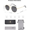 image:imageSOJOS Round Polygon Polarized Sunglasses for Women Men Retro Classic Vintage Panto Octagonal Shades SJ1157Black