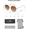 image:imageSOJOS Round Polygon Polarized Sunglasses for Women Men Retro Classic Vintage Panto Octagonal Shades SJ1157Brown