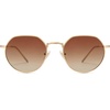 image:imageSOJOS Round Polygon Polarized Sunglasses for Women Men Retro Classic Vintage Panto Octagonal Shades SJ1157Brown