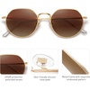 image:imageSOJOS Round Polygon Polarized Sunglasses for Women Men Retro Classic Vintage Panto Octagonal Shades SJ1157Brown