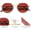 image:imageSOJOS Round Polygon Polarized Sunglasses for Women Men Retro Classic Vintage Panto Octagonal Shades SJ1157Burgundy