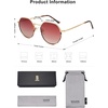 image:imageSOJOS Round Polygon Polarized Sunglasses for Women Men Retro Classic Vintage Panto Octagonal Shades SJ1157Burgundy