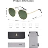 image:imageSOJOS Round Polygon Polarized Sunglasses for Women Men Retro Classic Vintage Panto Octagonal Shades SJ1157Turquoise