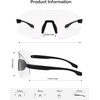 image:imageSOJOS Running Sunglasses for Women amp Men Lightweight TR90 Frameless UV400 Wraparound Sports Goggles SJ2352BlackClear