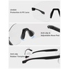 image:imageSOJOS Running Sunglasses for Women amp Men Lightweight TR90 Frameless UV400 Wraparound Sports Goggles SJ2352BlackClear