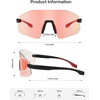 image:imageSOJOS Running Sunglasses for Women amp Men Lightweight TR90 Frameless UV400 Wraparound Sports Goggles SJ2352BlackRed