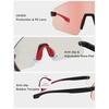 image:imageSOJOS Running Sunglasses for Women amp Men Lightweight TR90 Frameless UV400 Wraparound Sports Goggles SJ2352BlackRed
