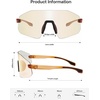 image:imageSOJOS Running Sunglasses for Women amp Men Lightweight TR90 Frameless UV400 Wraparound Sports Goggles SJ2352BrownGold