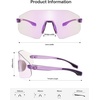 image:imageSOJOS Running Sunglasses for Women amp Men Lightweight TR90 Frameless UV400 Wraparound Sports Goggles SJ2352Purple