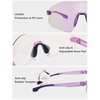 image:imageSOJOS Running Sunglasses for Women amp Men Lightweight TR90 Frameless UV400 Wraparound Sports Goggles SJ2352Purple