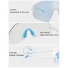 image:imageSOJOS Running Sunglasses for Women amp Men Lightweight TR90 Frameless UV400 Wraparound Sports Goggles SJ2352WhiteBlue