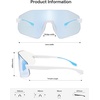 image:imageSOJOS Running Sunglasses for Women amp Men Lightweight TR90 Frameless UV400 Wraparound Sports Goggles SJ2352WhiteBlue