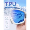 image:imageSOJOS Ski Goggles Men Women Anti Fog OTG Snowboard Glasses UV400 Protection Winter Sports Goggles SJ2690BlueWhite