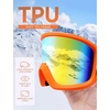 image:imageSOJOS Ski Goggles Men Women Anti Fog OTG Snowboard Glasses UV400 Protection Winter Sports Goggles SJ2690Orange