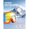 image:imageSOJOS Ski Goggles Men Women Anti Fog OTG Snowboard Glasses UV400 Protection Winter Sports Goggles SJ2690Orange