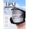 image:imageSOJOS Ski Goggles Men Women Anti Fog OTG Snowboard Glasses UV400 Protection Winter Sports Goggles SJ2690SilverBlack