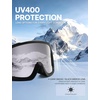 image:imageSOJOS Ski Goggles Men Women Anti Fog OTG Snowboard Glasses UV400 Protection Winter Sports Goggles SJ2690SilverBlack