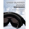 image:imageSOJOS Ski Goggles Men Women Anti Fog OTG Snowboard Glasses UV400 Protection Winter Sports Goggles SJ2690SilverBlack