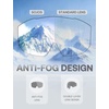 image:imageSOJOS Ski Goggles Men Women Anti Fog OTG Snowboard Glasses UV400 Protection Winter Sports Goggles SJ2690SilverBlack