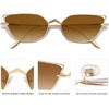 image:imageSOJOS Small Cateye Sunglasses Fashion Narrow Fun Designer Sun Glasses SJ1127AGoldBrown