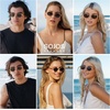image:imageSOJOS Small Retro Oval Polarized Sunglasses Womens Mens 80s 90s Chic Trendy Round Metal Frame Sunnies SJ1260Matt BlackGrey