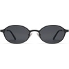 image:imageSOJOS Small Retro Oval Polarized Sunglasses Womens Mens 80s 90s Chic Trendy Round Metal Frame Sunnies SJ1260Matt BlackGrey