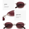 image:imageSOJOS Small Retro Oval Polarized Sunglasses Womens Mens 80s 90s Chic Trendy Round Metal Frame Sunnies SJ1260SilverRed