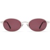 image:imageSOJOS Small Retro Oval Polarized Sunglasses Womens Mens 80s 90s Chic Trendy Round Metal Frame Sunnies SJ1260SilverRed