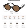 image:imageSOJOS Small Retro Round Polarized Sunglasses for Women Men 80s 90s Vintage Hippie Sunnies SJ2602BlackBrown